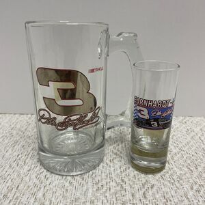 Dale Earnhardt #3 Nascar Beer Glass and Shot Glass Collectible